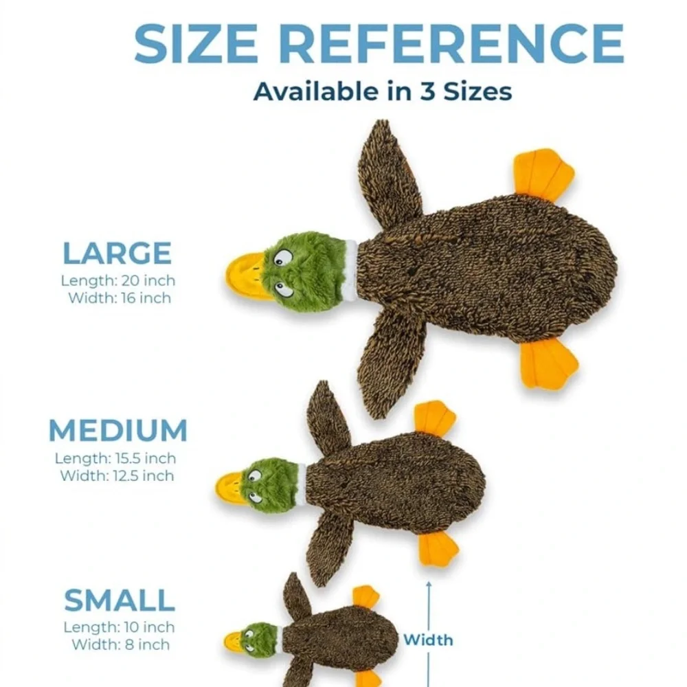 Best Pet Supplies Cute Wild DuckSkin Fillless Squeaky Toy Wild Duck Large NWT